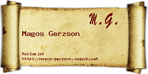 Magos Gerzson névjegykártya