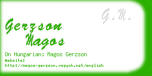 gerzson magos business card